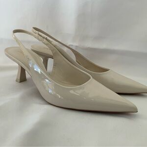 Zara patent sling back heel